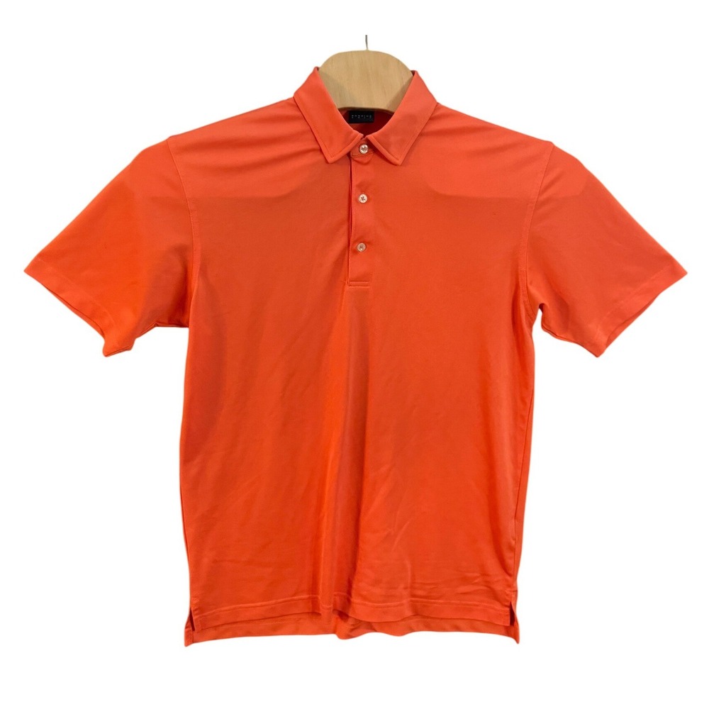 Dunning Golf Mens Orange Performance Pique Short Sleeve Polo Shirt Size Medium